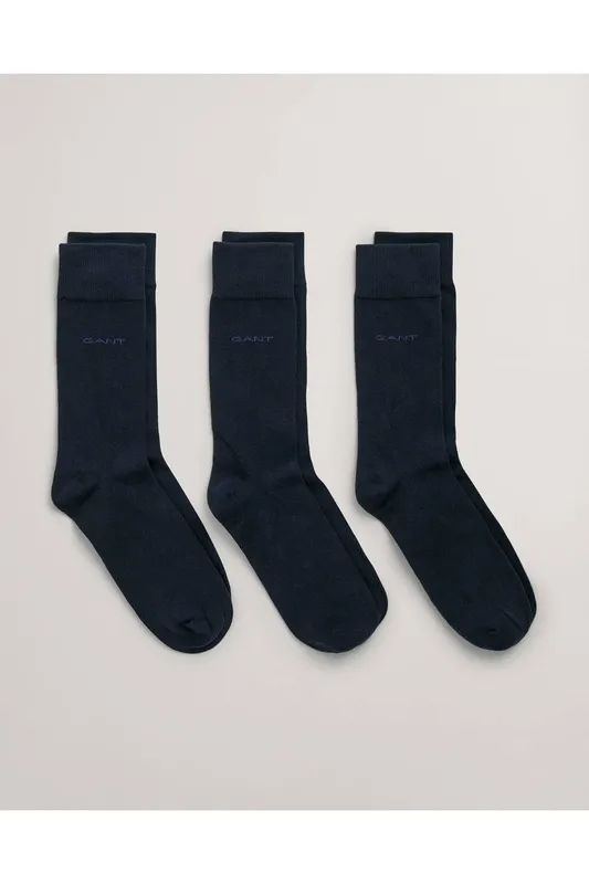 Gant Men's Soft Cotton 3 Pack Sock Blue Size: 42 Blue 42