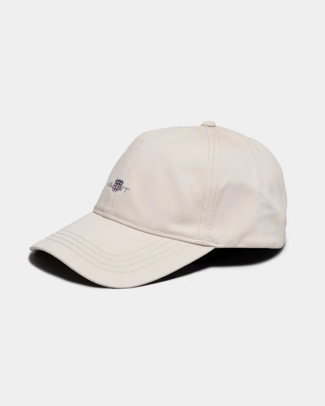 Gant Mens Unisex Shield Cap - Stone Cotton - Size L/xl
