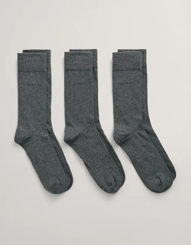 Gant 2 Pack Mens Soft Cotton Socks - Grey - Size Uk 9-11