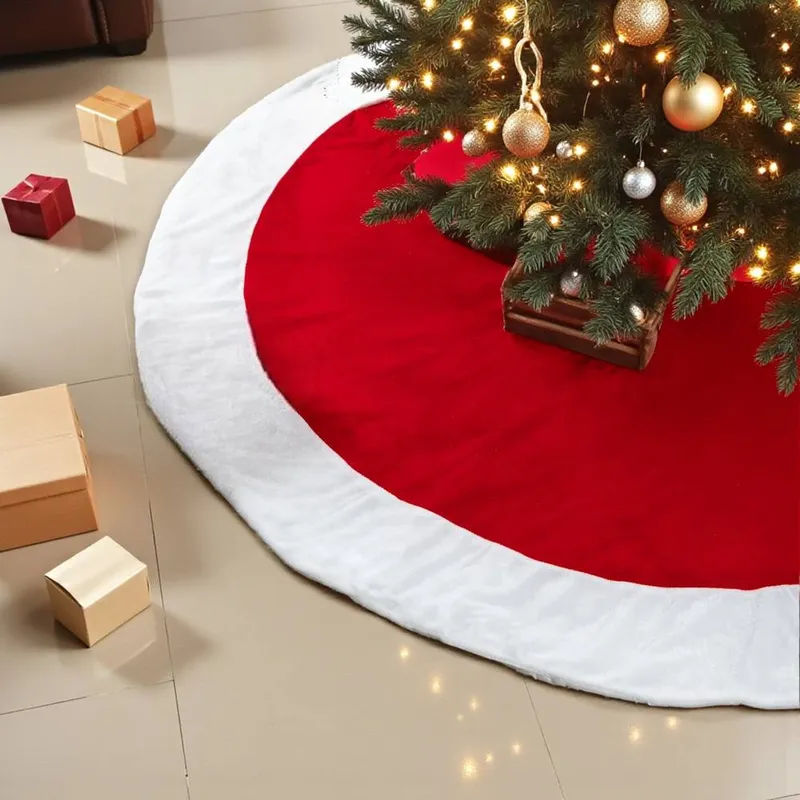 Christmas Tree Skirt Red Ø68x25 cm vidaXL