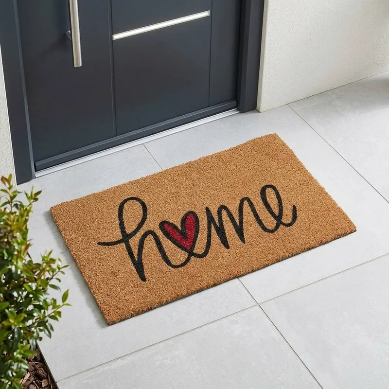 Garden Greatness Home Is Where The Heart Is Decoir Mat in Natural Size: 45 cm x 75 cm Natural 45 cm x 75 cm