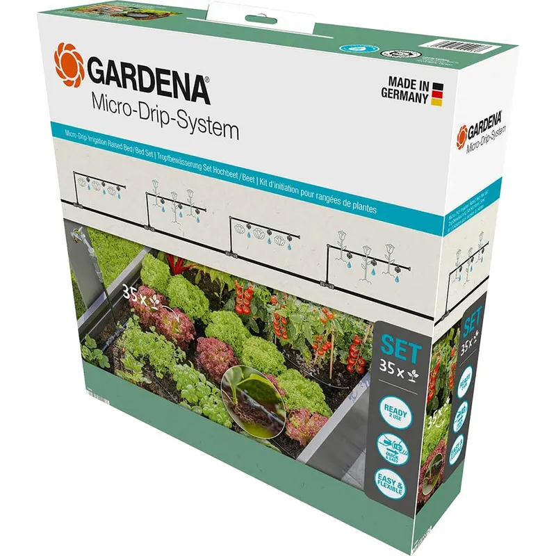 Gardena 13455-20 Micro-Drip-System Set for Raised Bed Irrigation