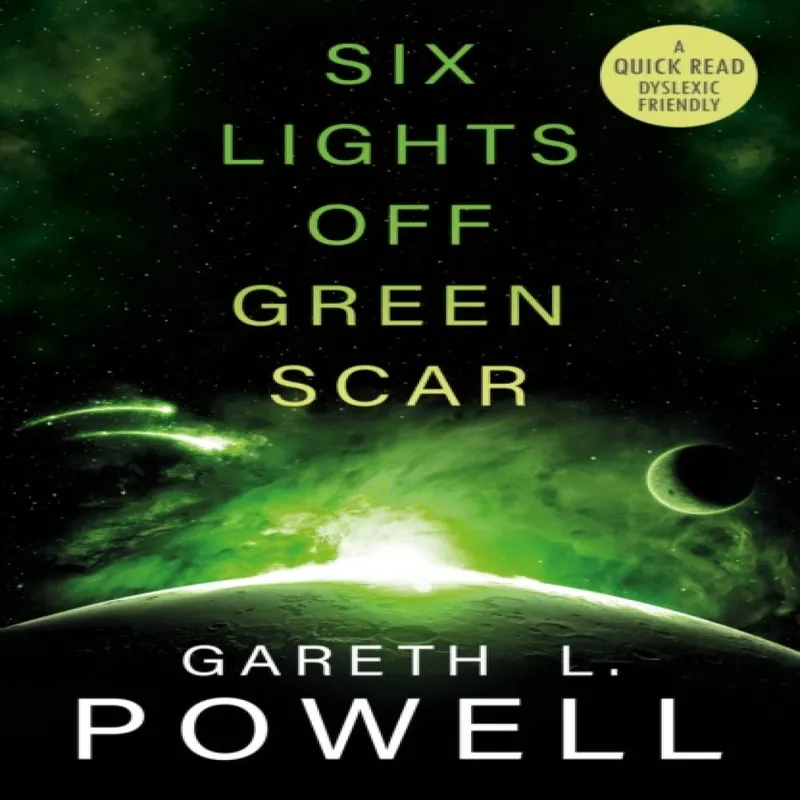 Gareth Powell Six Lights Off-Green Scar Paperback Book Multicolor