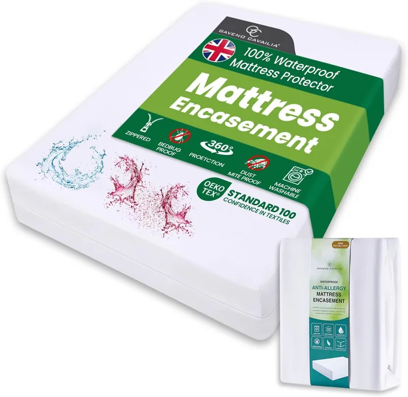Gaveno Cavailia Encasement Mattress Protector in White Size: Super King White