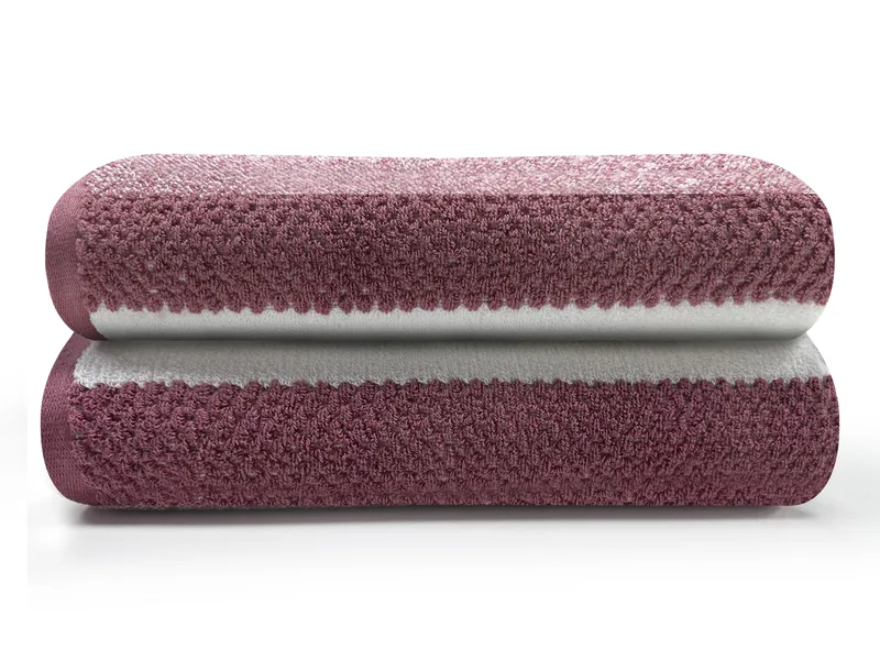 Gaveno Cavailia Royale Stripe Towels Dark Pink Size: Bath Sheet Dark Pink Bath Sheet
