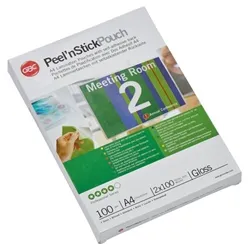 Gbc Peel nStick Laminating Pouches Gloss 200 [Pack 100] - 41666E