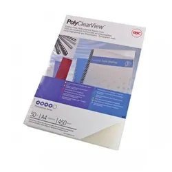 Gbc PolyClearView A4 Frosted Clear Binding Covers (50 Pack)