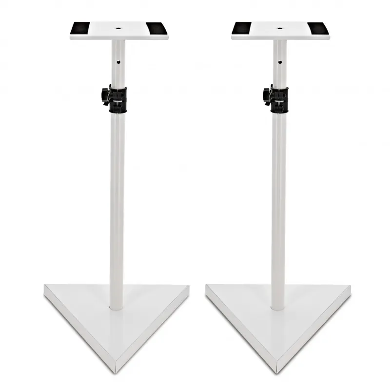 Gear4Music Studio Monitor Speaker Stands White Pair