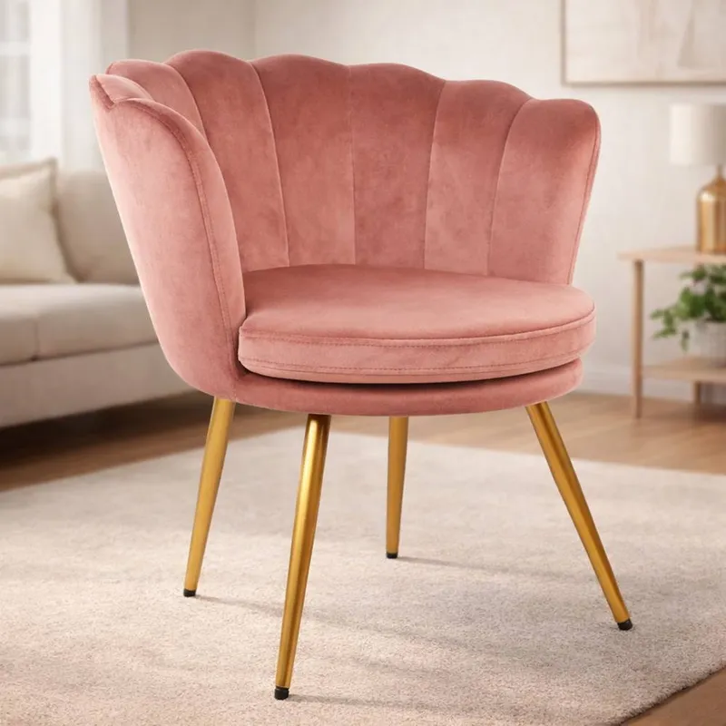Raygar Genesis flora Petal Back Scallop Chair - Dusty Pink
