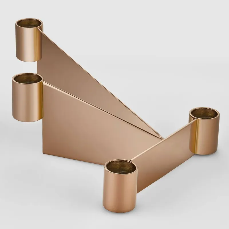 Georg Jensen Urkiola Stainless Steel & Pvd Candle Holder 3586014 in Rose Gold Size: A - Rose Gold - Size: A