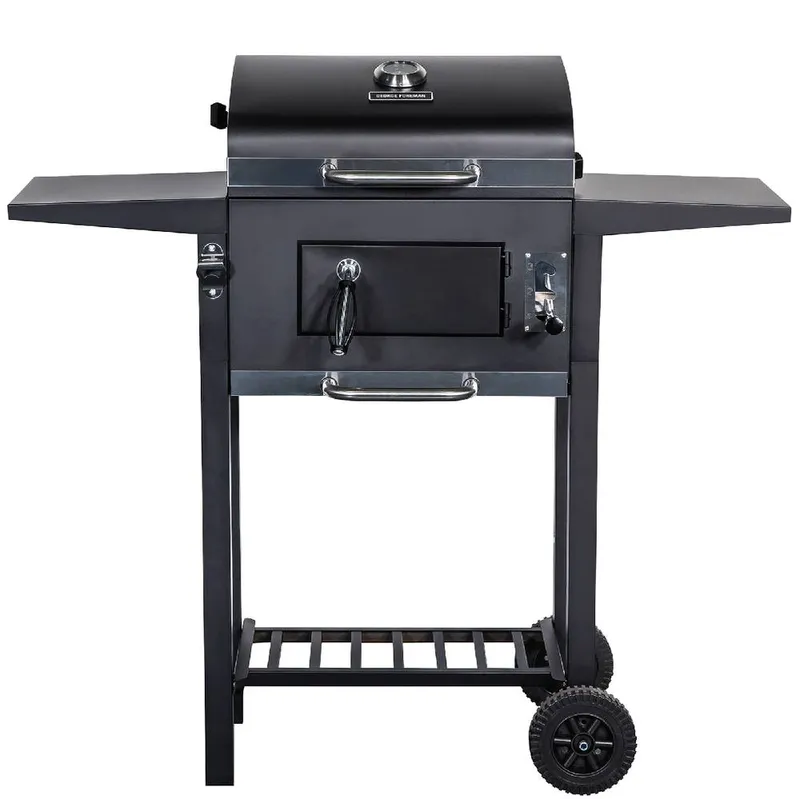 George Foreman Unisex Large Charcoal Portable Bbq Lid Cover & Adjustable Grill Gfcsbbql in Black Black One Size female