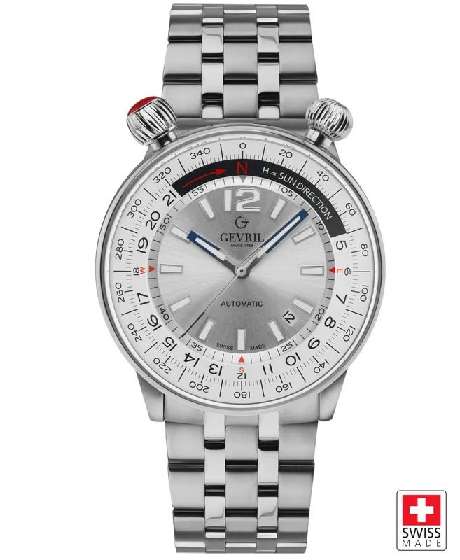 Gevril Men's Yorkville 48603 Swiss Automatic Sellita SW200 Watch Multicolor One Size