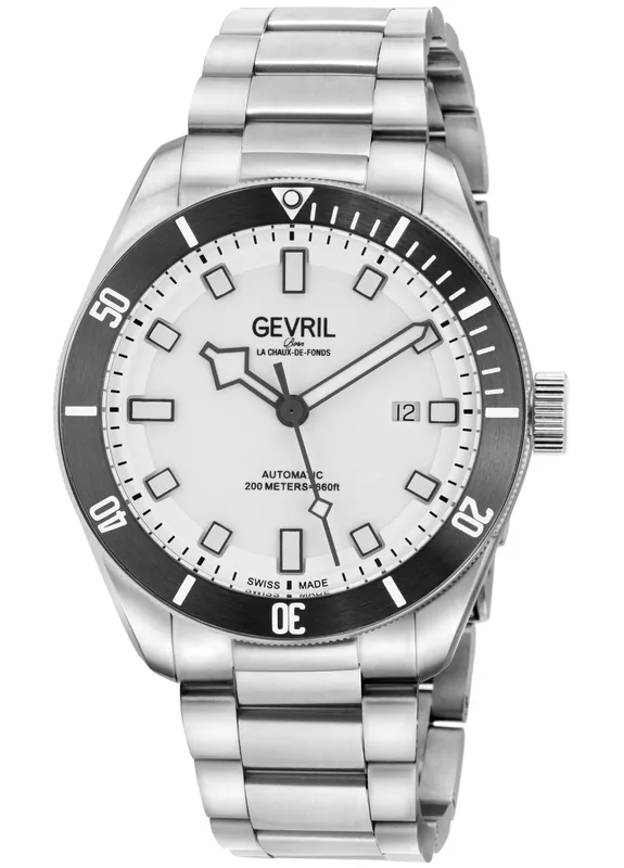 Gevril Mens Yorkville 48611b Swiss Automatic Sellita Sw200 Watch - Silver - One Size