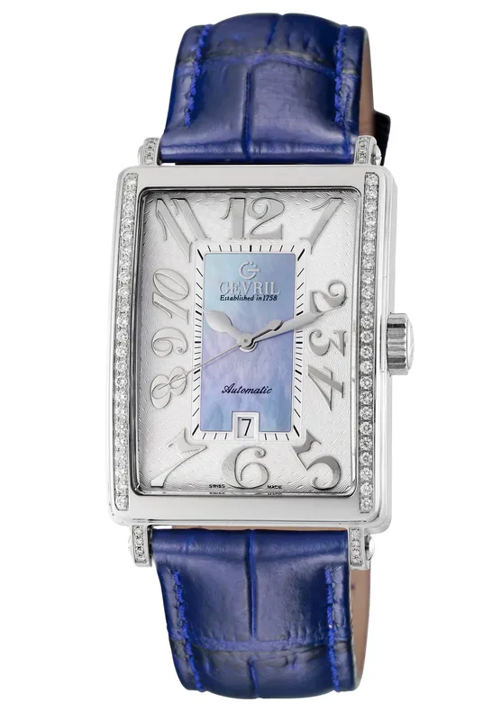 Gevril Womens 6207ne Glamour Automatic Blue Diamond Watch - One Size