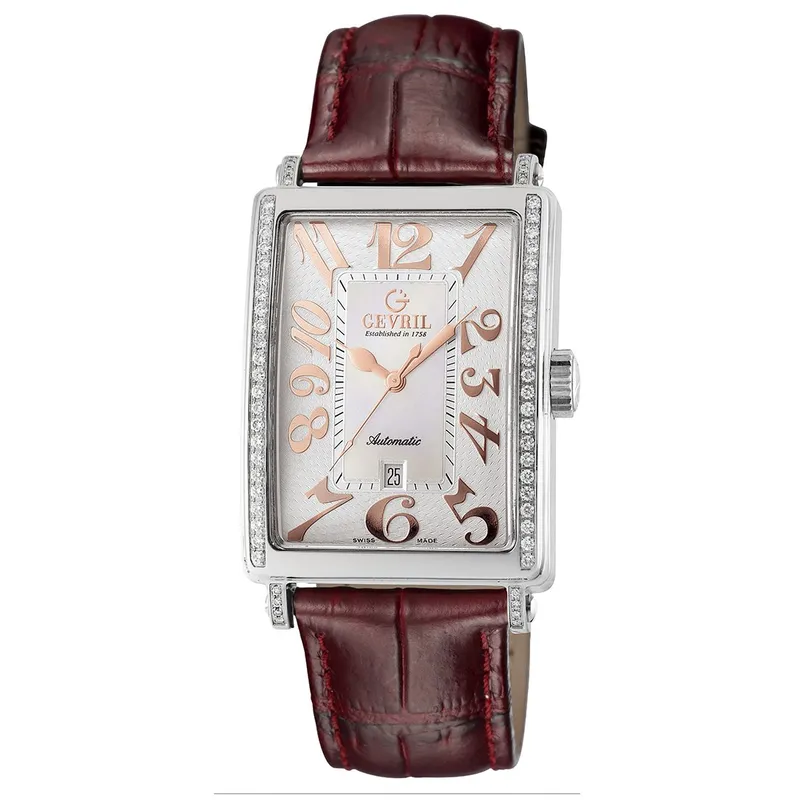 Gevril Womens 6208re Glamour Automatic Pink Diamond Watch - One Size