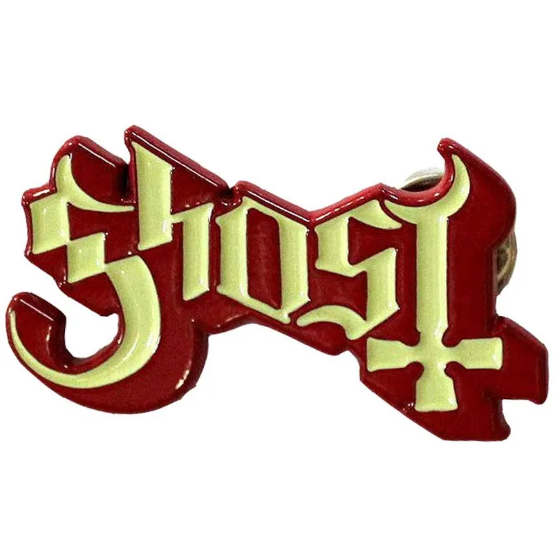 Ghost Unisex Band Logo Red Shadow Pin Badge - Red