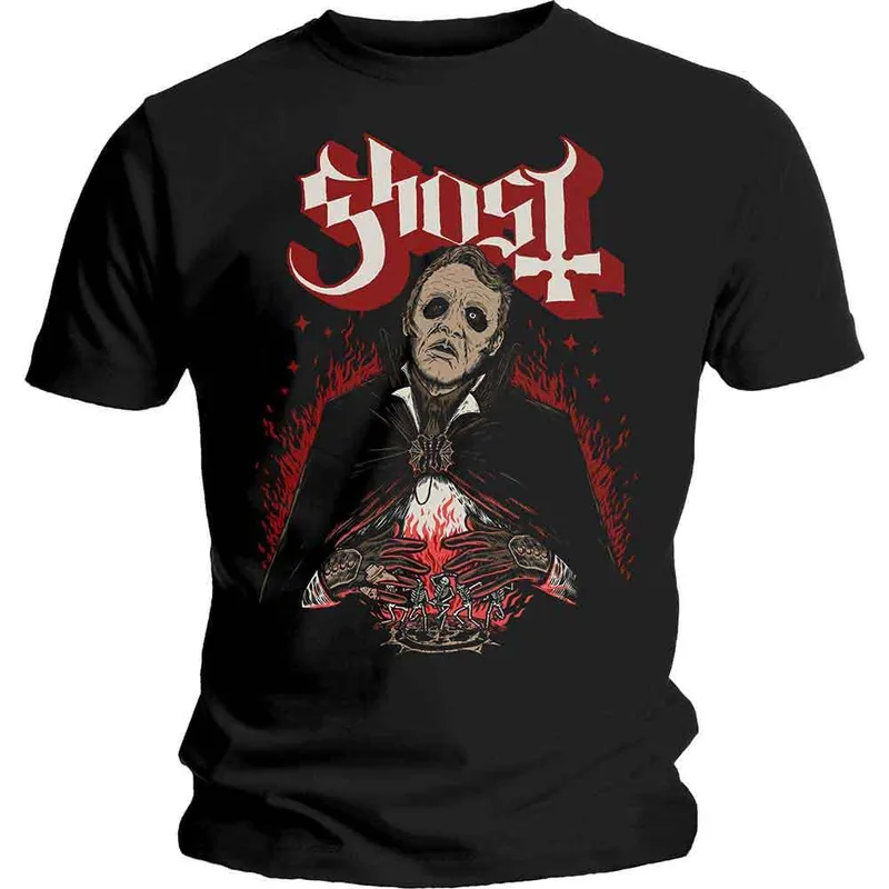 Ghost Unisex Danse Macabre T-Shirt in Black Size: 2XL Black 2XL female