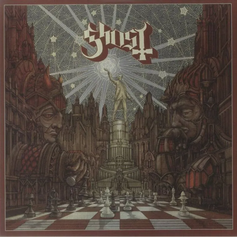 Ghost Popestar - Grey Marbled Vinyl EP in Black - Black