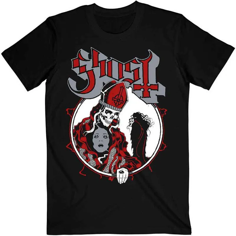 Ghost Unisex Red Possession T-Shirt in Black Size: Medium - Black
