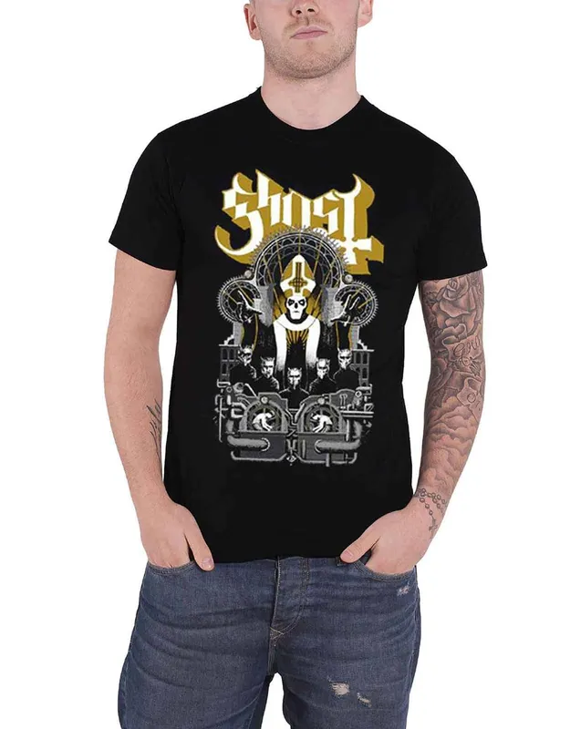 Ghost Wegner Gold T-Shirt in Black Size: Large Black L