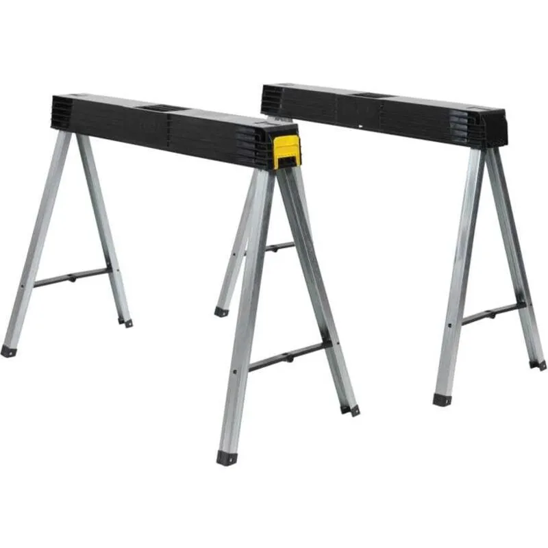 Stanley Pair Folding Metal Leg Saw Horses
