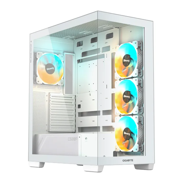 Gigabyte C500 Panoramic Stealth Ice Tempered Glass Case - White