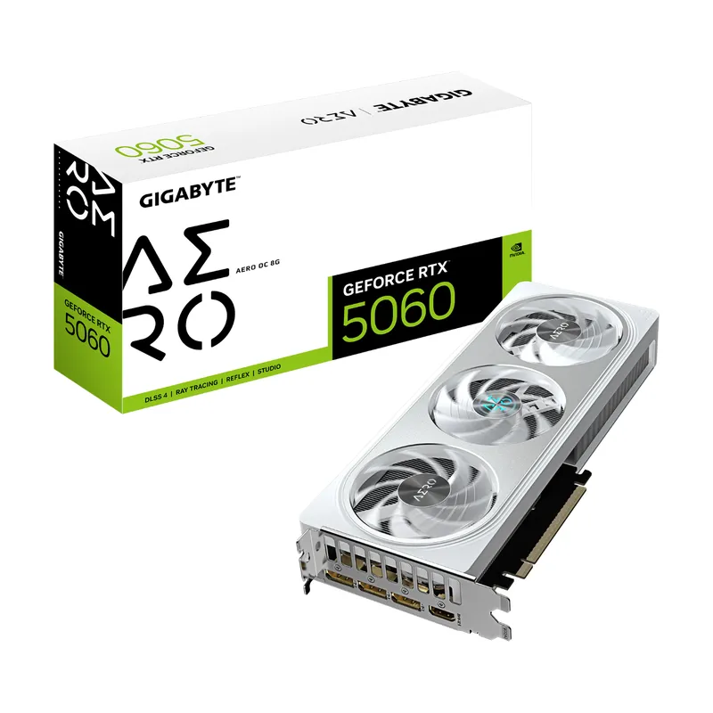 Gigabyte GeForce Rtx 5060 Aero OC 8GB Graphics Card - White