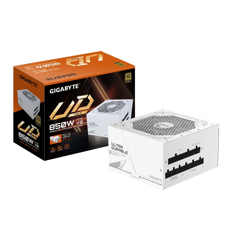 Gigabyte UD850GM PG5 Ice 850W 80+ Gold Fully Modular Atx 3.0 Power Supply - GP-UD850GM PG5 Ice