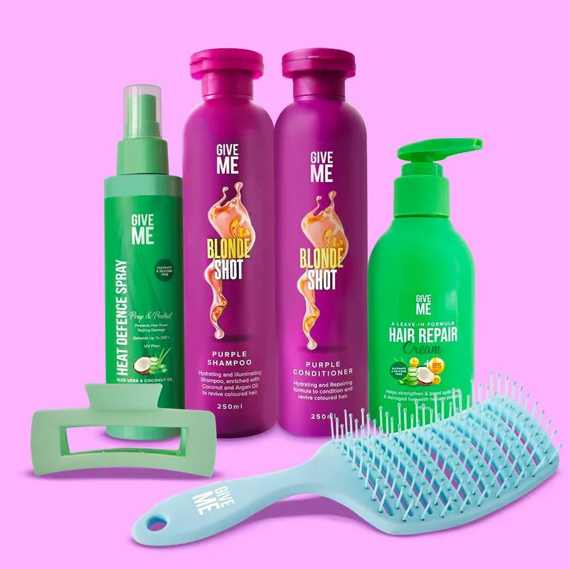 Give Me Blonde Hair Care Tlc Gift Set in Purple Size: 6 Purple 6