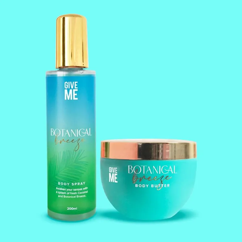 Give Me Body Spray & Body Butter Gift Set - Botanical Breeze in Blue - Blue
