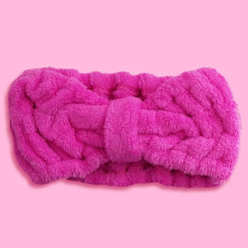 Give Me Pink Fleece Headband Pink One Size