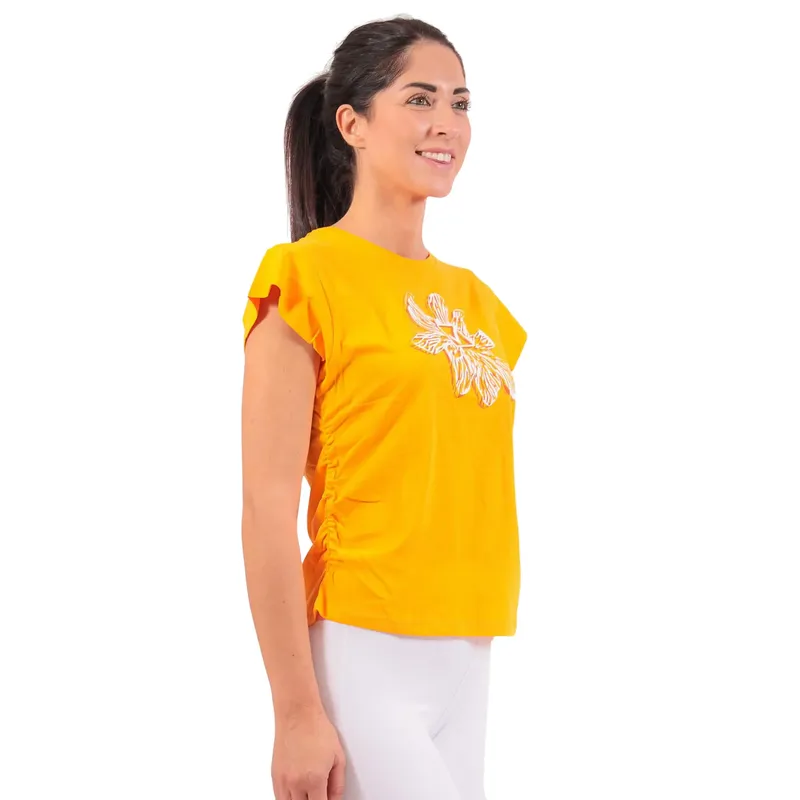 Women's T-shirt Givova Floral Orange M