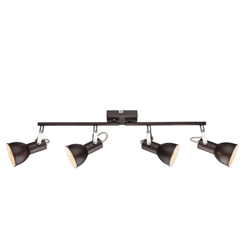 Globo Lighting Fargo Ceiling Spotlight Bar Brown 4x E14