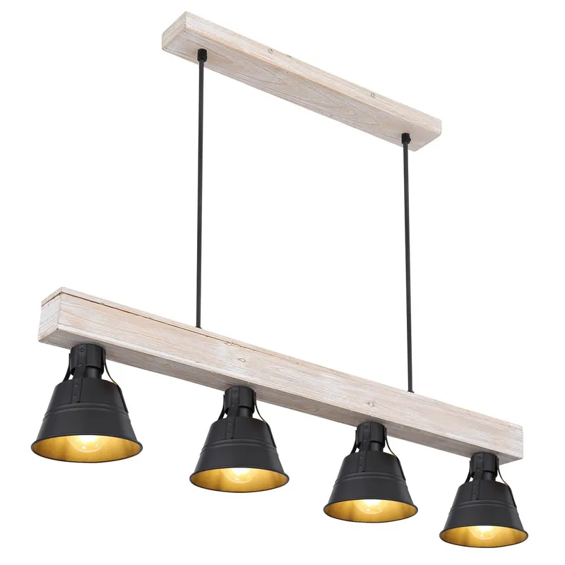 Globo Lighting Günther Bar Pendant Ceiling Light Natural Color 4x E27