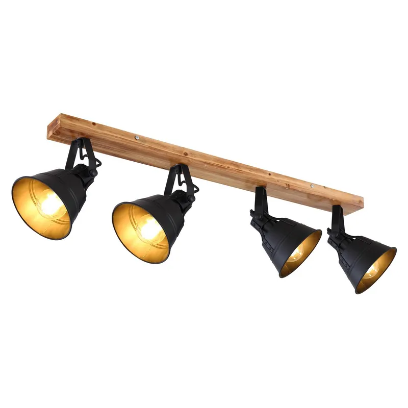 Globo Lighting Günther Ceiling Spotlight Bar Brown 4x E27