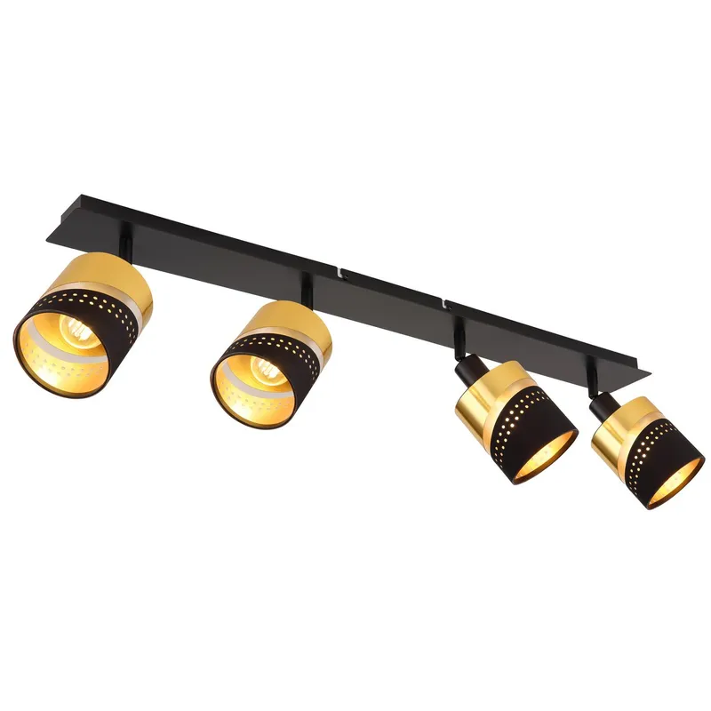 Globo Lighting Or Ceiling Spotlight Bar Matt Black 4x E14