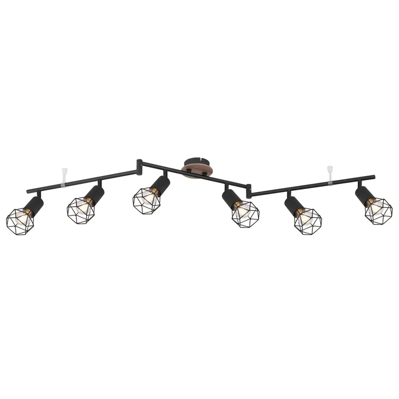 Globo Lighting Xara I Ceiling Spotlight Bar Black 6x E14