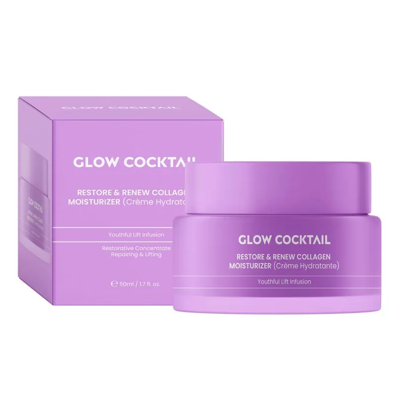 GlowCocktail London Restore & Renew Collagen Moisturiser 50ml in Purple Purple 50ml