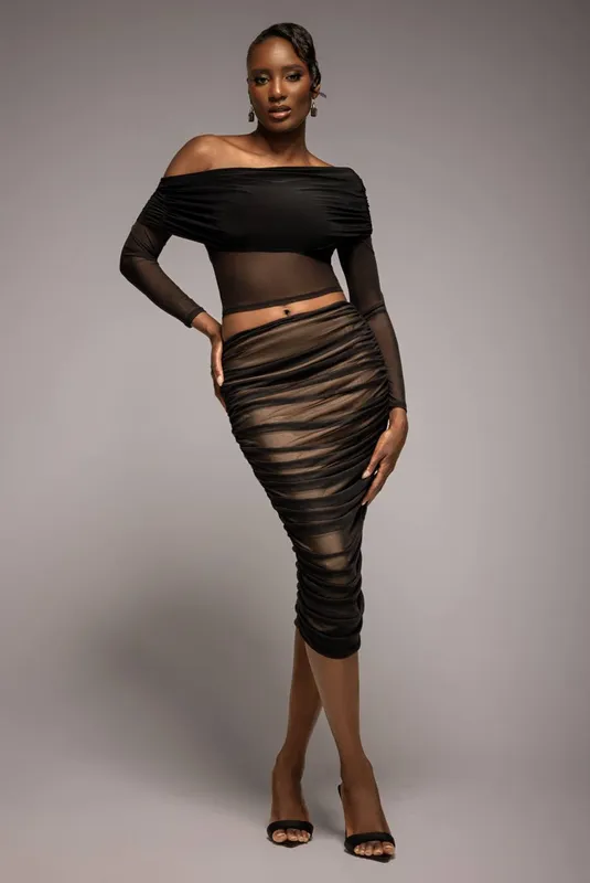 Women's skirt Goddiva Midi Noir L