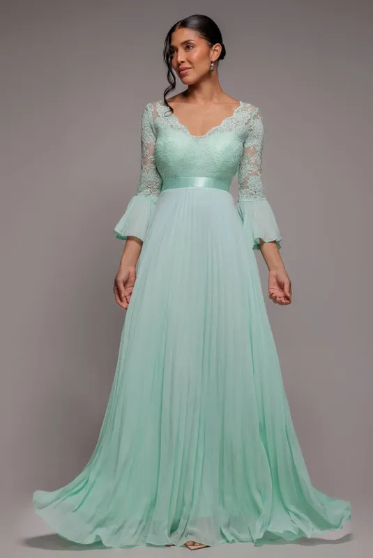 Women's long dress Goddiva Vert 40