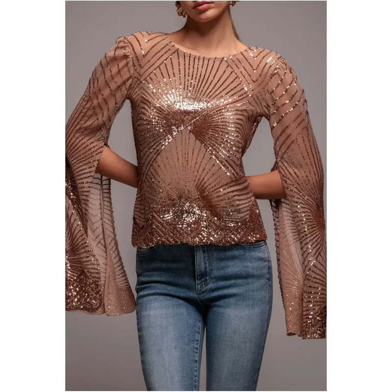 Sparkly Star Cape Women Goddiva Beige 42