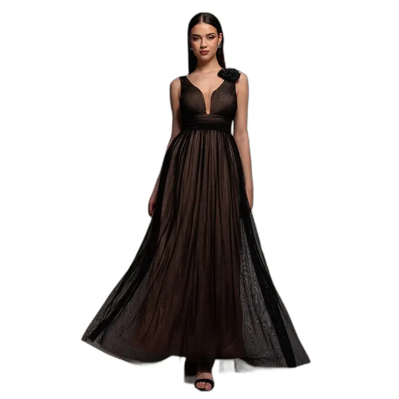 Women's dress Goddiva Dobby Noir 36