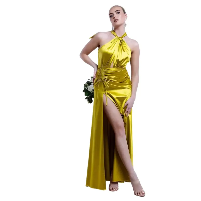 Women's dress Goddiva Halter Jaune 38