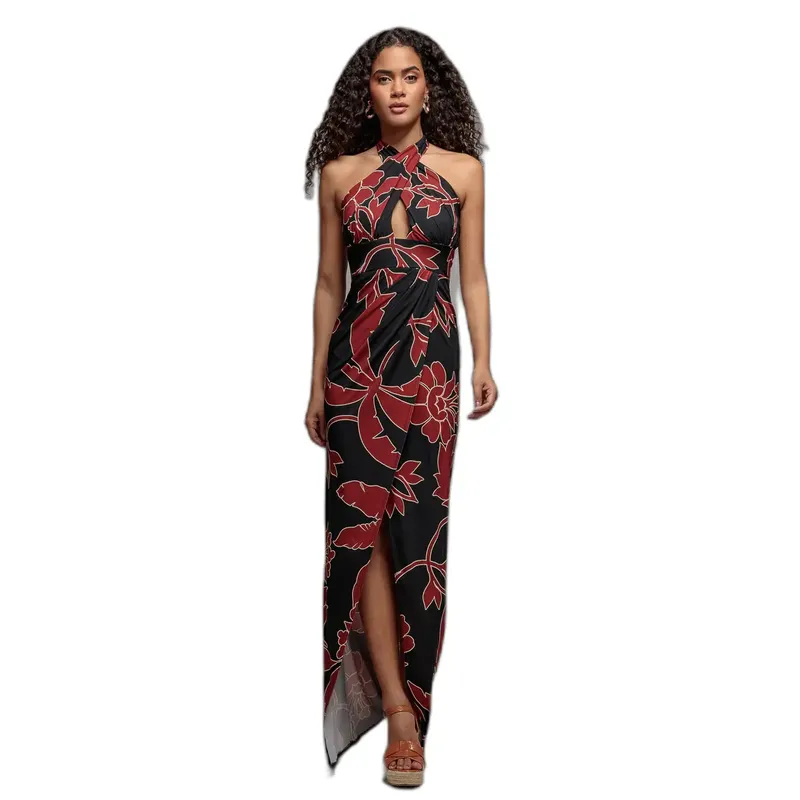 Women's dress Goddiva Printed Noir 36