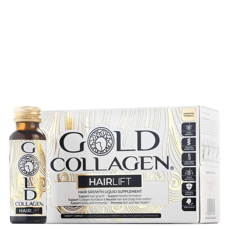 Gold Collagen Liquid Supplement Hair Lift Liquid Supplement 10 x 50ml in Clear - Clear - Size: One Size