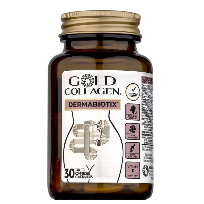 Gold Collagen Women's Dermabiotix Tablets x 30 in Clear Clear