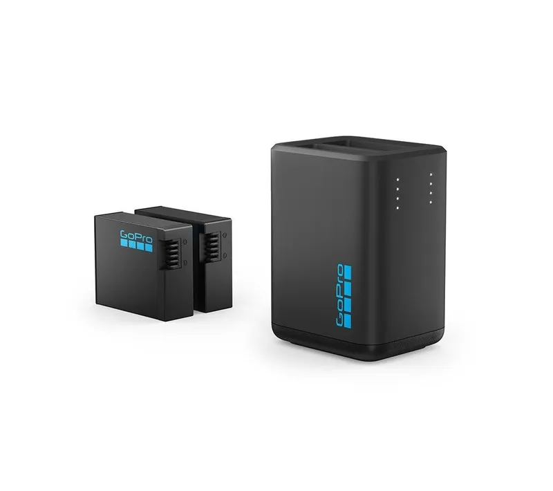 Gopro Dual Battery Charger for HERO13 Black with 2 Enduro Lithium-ion Batteries, Black