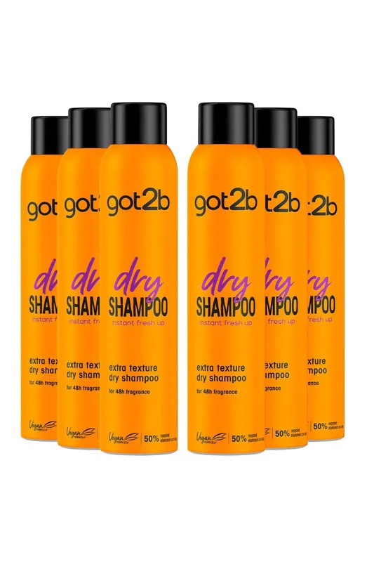got2b Women's Fresh It Up Texture Dry 'Shampoo' 6x200ml in Orange Orange female