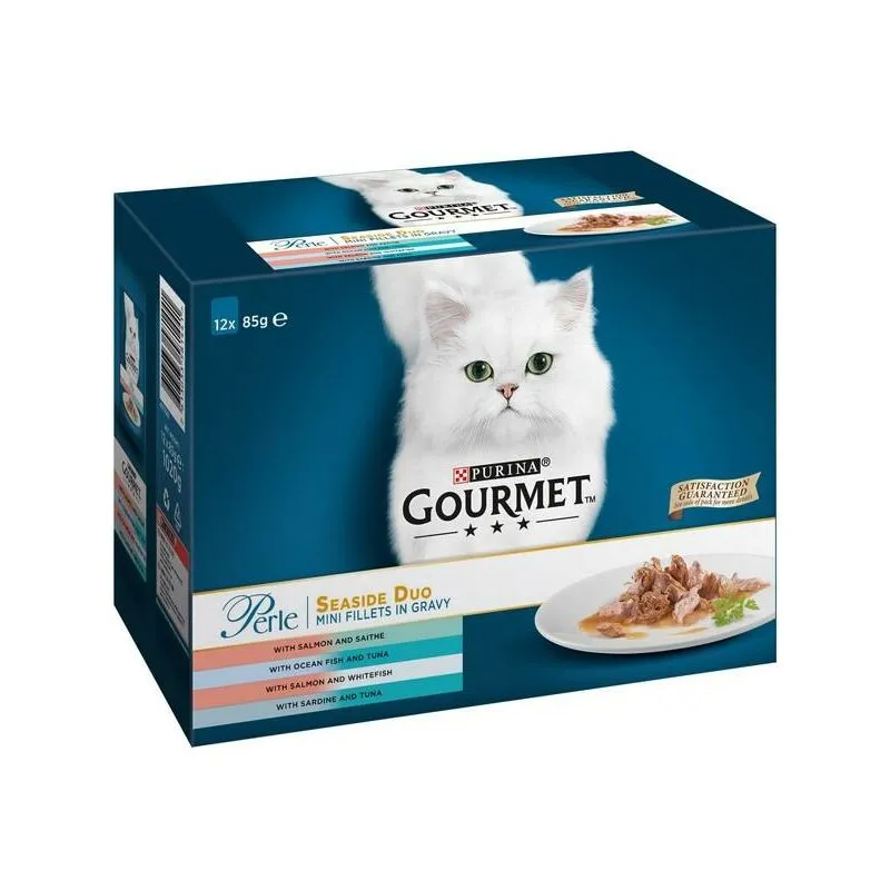 Gourmet Perle Pouches Mixed Pack - Saver Pack: Seaside Duo in Gravy (24 x 85g)