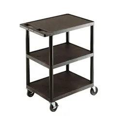 Gpc 3 Shelf Service Trolley Black